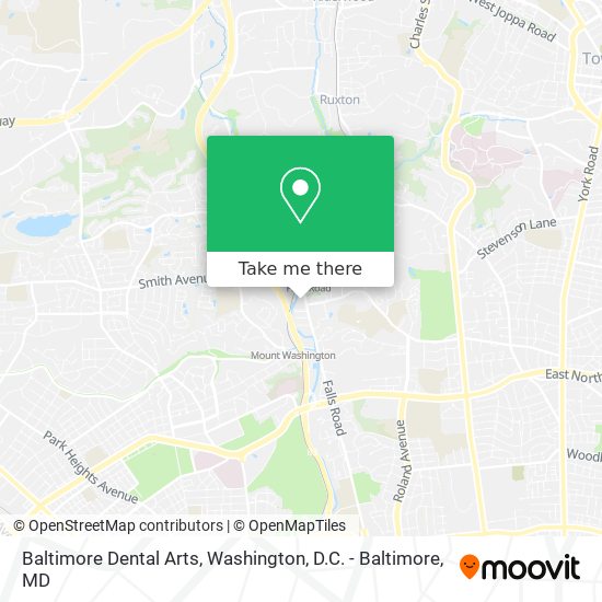 Baltimore Dental Arts map