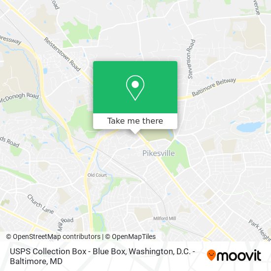 USPS Collection Box - Blue Box map