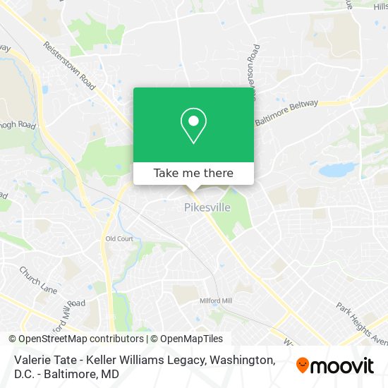 Valerie Tate - Keller Williams Legacy map