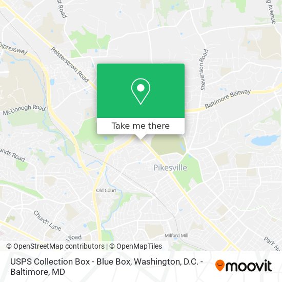 USPS Collection Box - Blue Box map