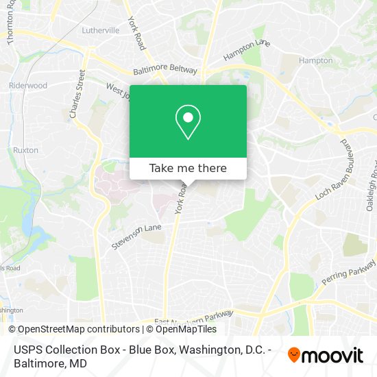 Mapa de USPS Collection Box - Blue Box