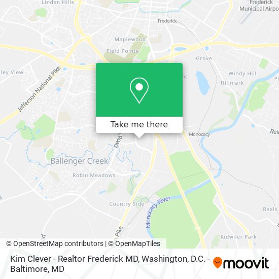 Kim Clever - Realtor Frederick MD map