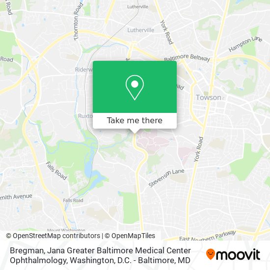 Bregman, Jana Greater Baltimore Medical Center Ophthalmology map