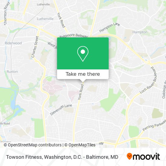 Towson Fitness map