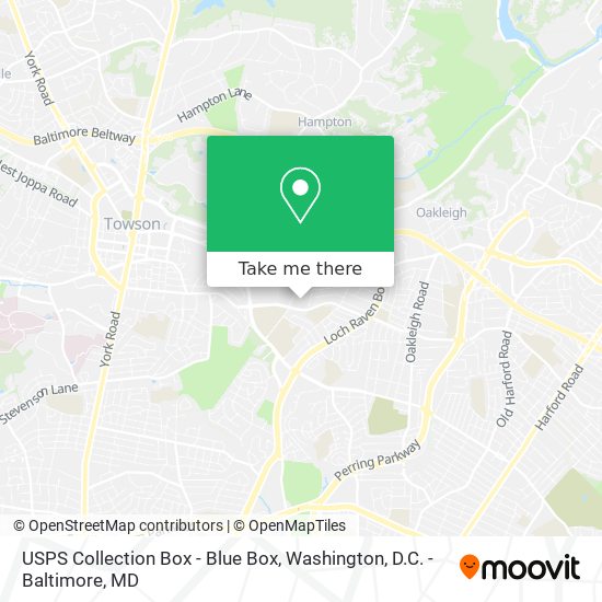 Mapa de USPS Collection Box - Blue Box