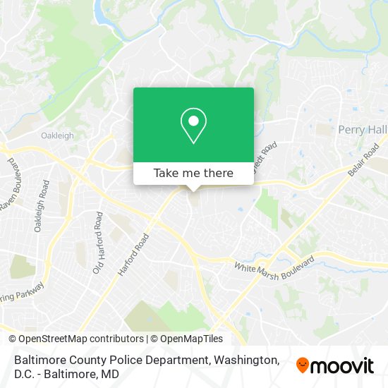 Mapa de Baltimore County Police Department