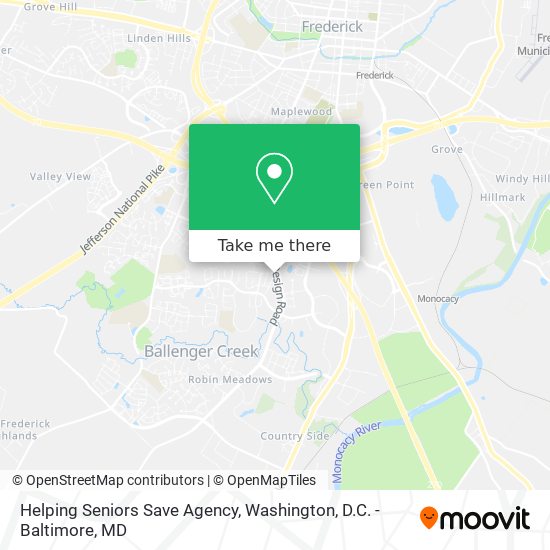 Mapa de Helping Seniors Save Agency