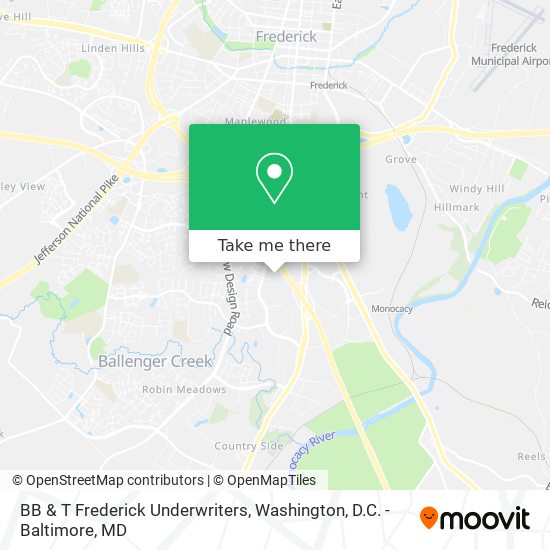 BB & T Frederick Underwriters map