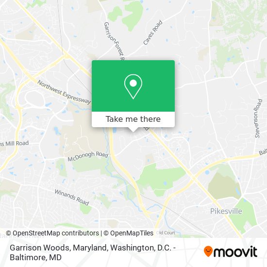 Garrison Woods, Maryland map