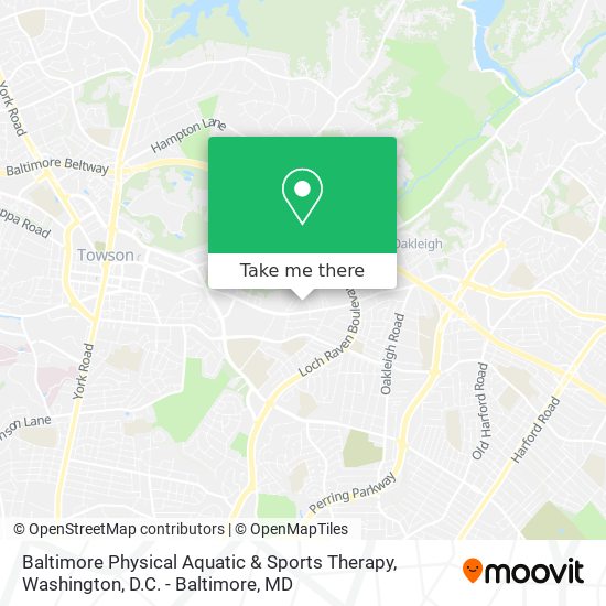 Baltimore Physical Aquatic & Sports Therapy map