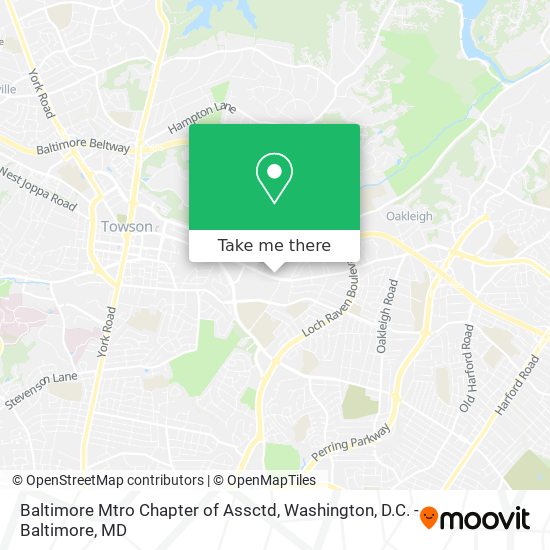 Baltimore Mtro Chapter of Assctd map