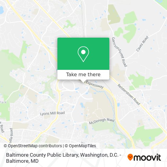 Mapa de Baltimore County Public Library