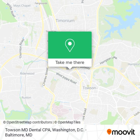 Mapa de Towson MD Dental CPA