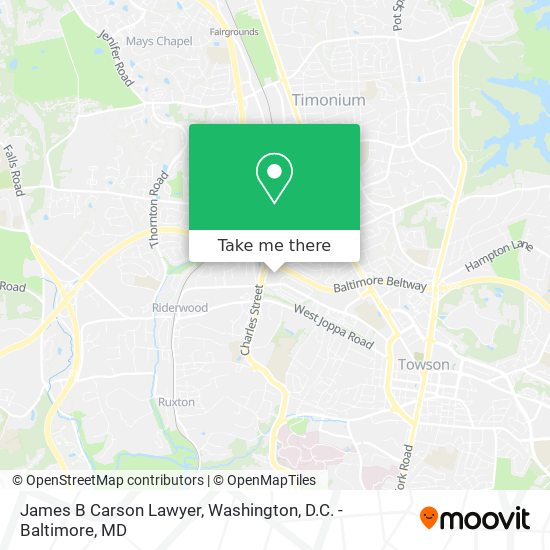 James B Carson Lawyer map