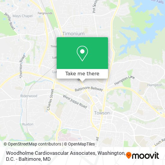 Woodholme Cardiovascular Associates map