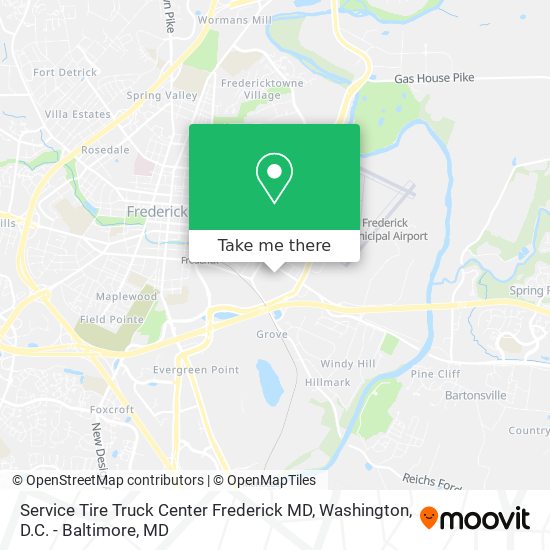 Mapa de Service Tire Truck Center Frederick MD