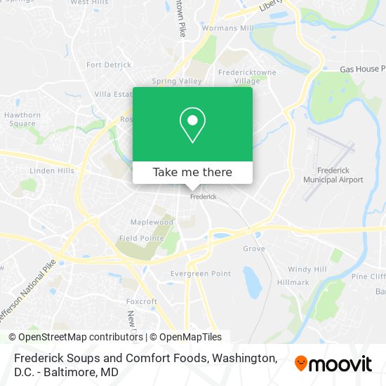 Mapa de Frederick Soups and Comfort Foods