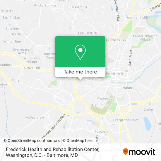 Mapa de Frederick Health and Rehabilitation Center