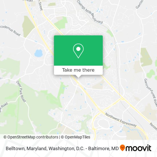 Mapa de Belltown, Maryland