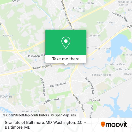 Granitite of Baltimore, MD map