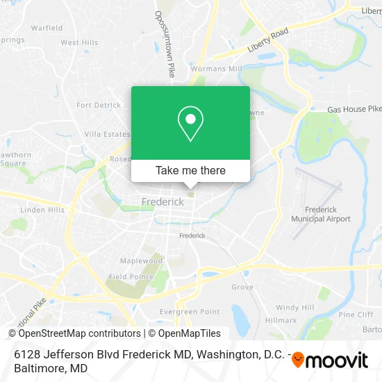 6128 Jefferson Blvd Frederick MD map