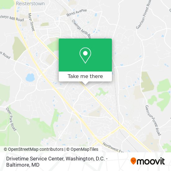 Drivetime Service Center map