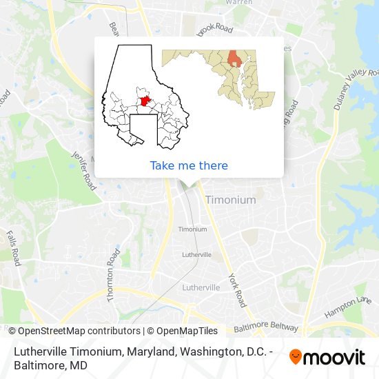 Mapa de Lutherville Timonium, Maryland