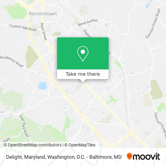 Mapa de Delight, Maryland