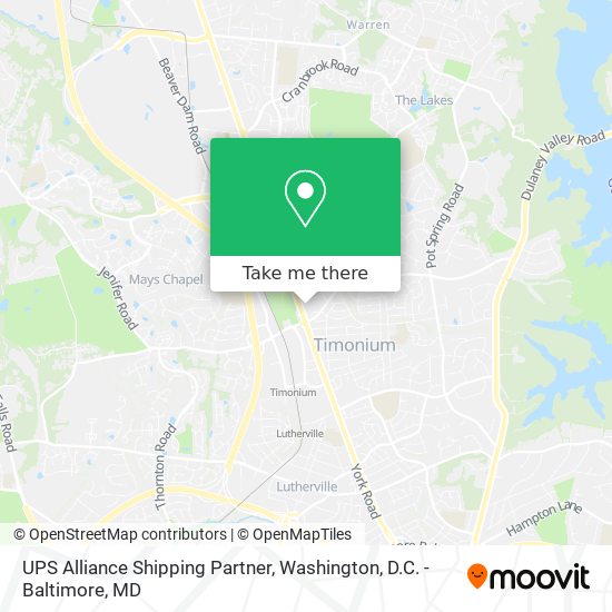 UPS Alliance Shipping Partner map