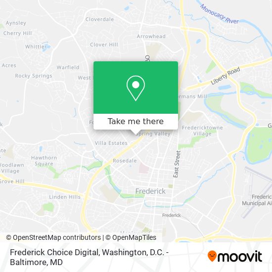 Mapa de Frederick Choice Digital