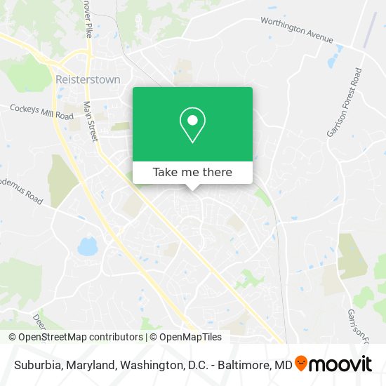Mapa de Suburbia, Maryland