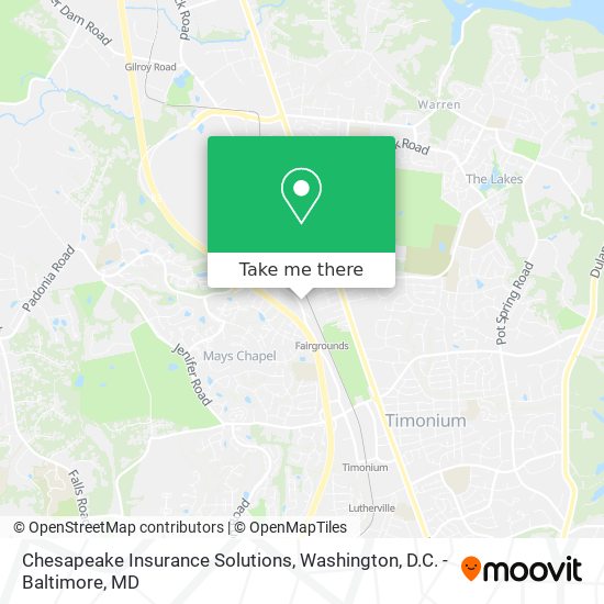 Chesapeake Insurance Solutions map
