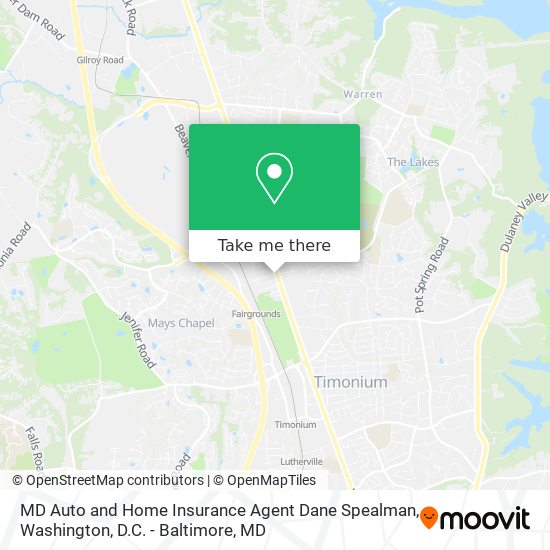 Mapa de MD Auto and Home Insurance Agent Dane Spealman