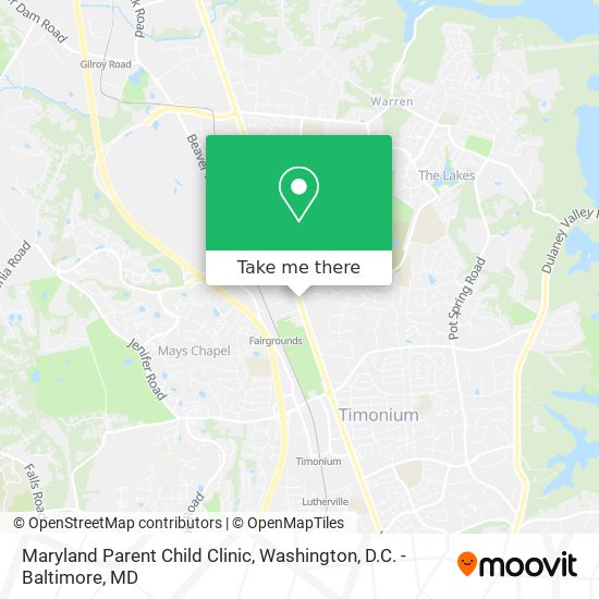 Maryland Parent Child Clinic map