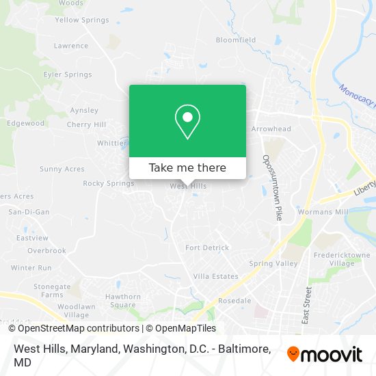 West Hills, Maryland map