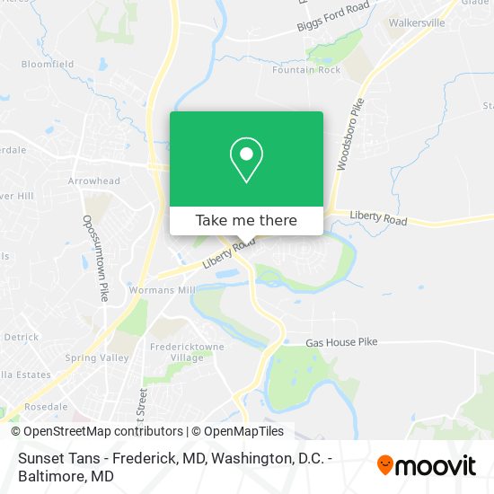 Sunset Tans - Frederick, MD map