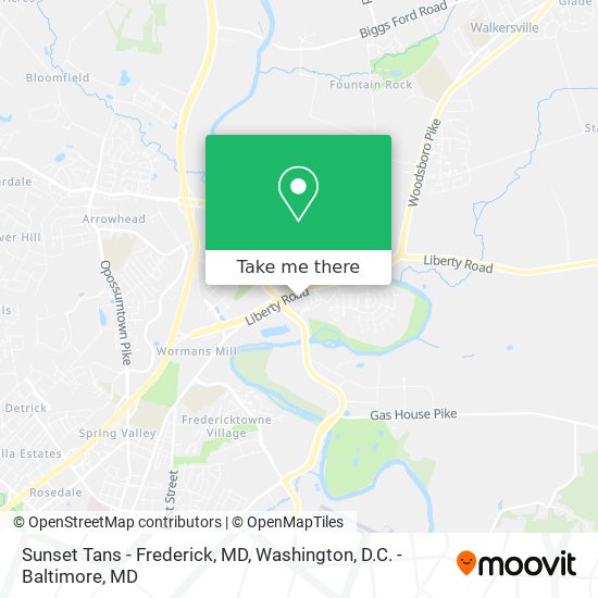 Mapa de Sunset Tans - Frederick, MD