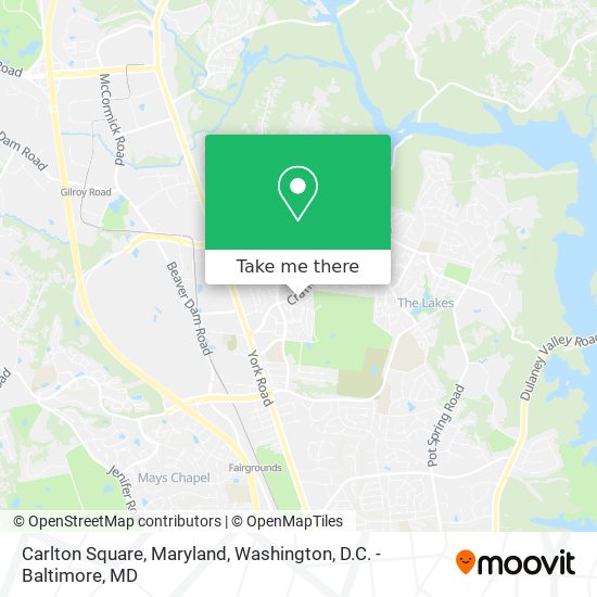 Mapa de Carlton Square, Maryland