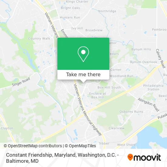 Mapa de Constant Friendship, Maryland