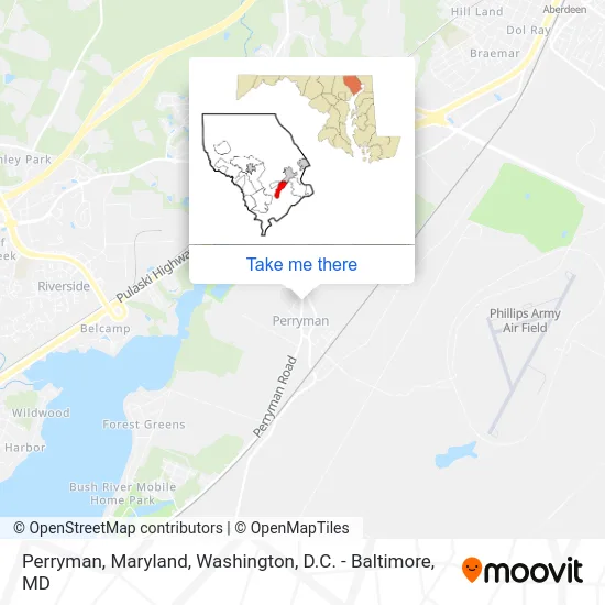 Perryman, Maryland map