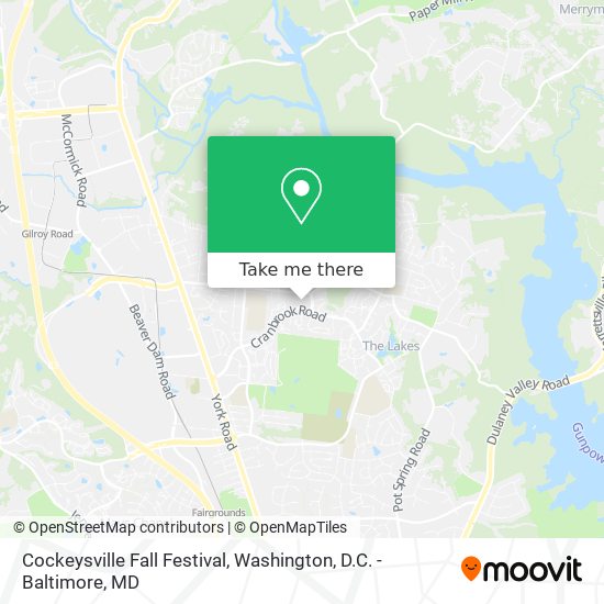 Cockeysville Fall Festival map