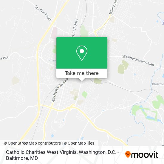 Catholic Charities West Virginia map