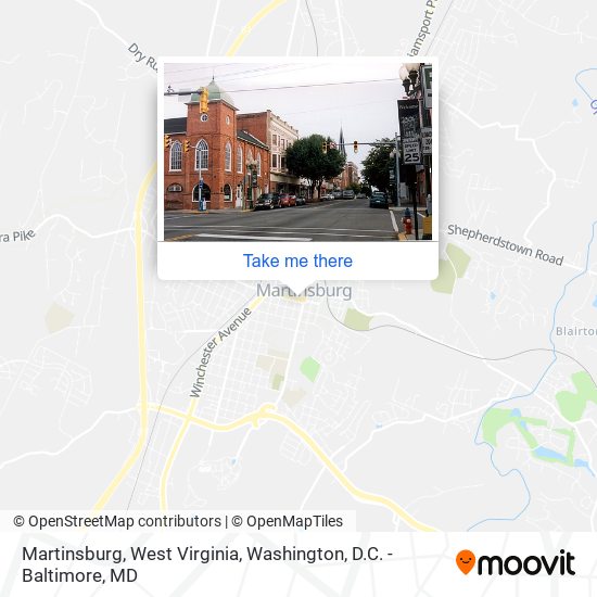Mapa de Martinsburg, West Virginia