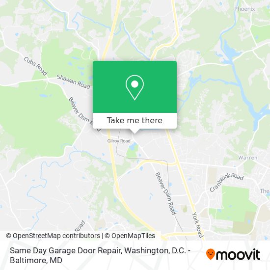 Same Day Garage Door Repair map