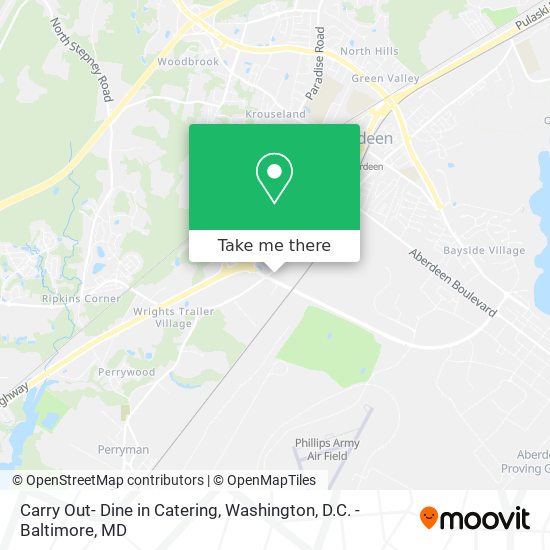 Carry Out- Dine in Catering map