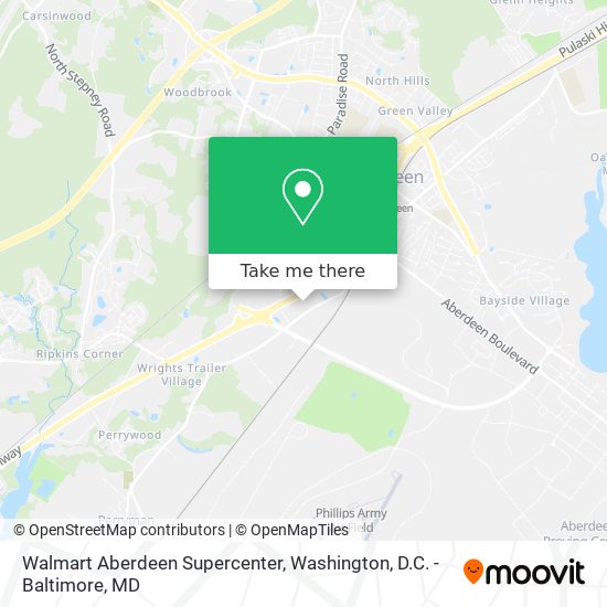 Walmart Aberdeen Supercenter map