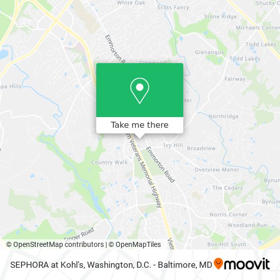 Mapa de SEPHORA at Kohl's