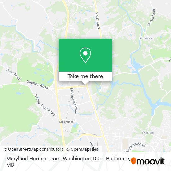 Maryland Homes Team map