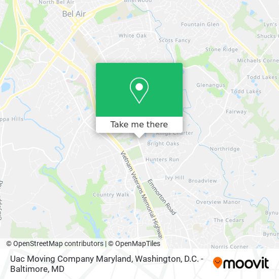 Mapa de Uac Moving Company Maryland