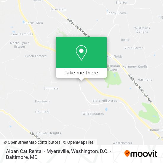 Mapa de Alban Cat Rental - Myersville